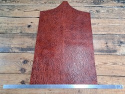 morceau rectangulaire 82x52 cm - gros grains - brun rouge - cuir en stock