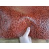 morceau rectangulaire 82x52 cm - gros grains - brun rouge - Cuirenstock