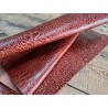 morceau rectangulaire 82x52 cm - gros grains - brun rouge - cuirenstock