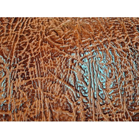 Morceau unique 82x59 - N°15 - Gros grains - Brun rouge - Cuir en Stock