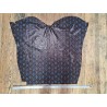 Peau de veau velours - noir/bleu - lézard - maroquinerie - cuir en stock