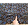 Peau de veau velours - noir/bleu - lézard - maroquinerie - Cuirenstock