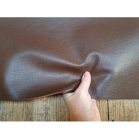 morceau rectangulaire 82x52 cm - marron - petits grains - cuirenstock