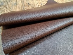 morceau rectangulaire 82x52 cm - marron - petits grains - cuirenstock
