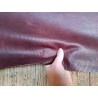 Morceau unique 82x59 - N°14 - Lézard - Bordeaux pullup - Cuir en Stock