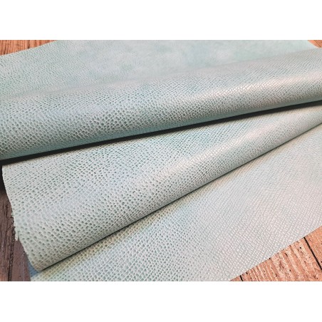 Morceau - 82x59 - petits grains - vert d'eau - cuirenstock