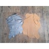 Lot de 2 peaux de Cuir de chèvre et d'agneau - Cuir en Stock