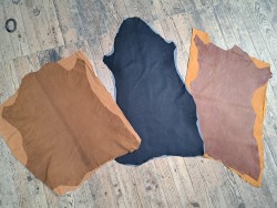 Lot de 3 peaux de cuir stretch - Diverses - Cuir en Stock