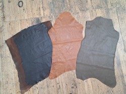 Lot de 3 peaux de cuir stretch - vêtements - divers - Cuir en Stock