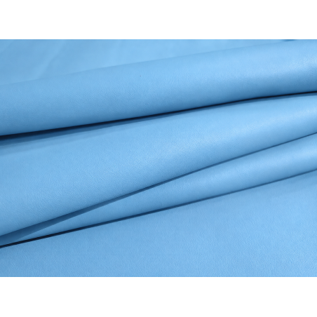 Demi peau de cuir de veau Swift - souple et lisse - Bleu
