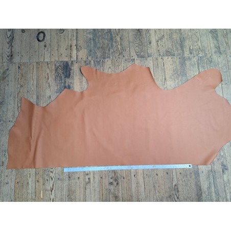 Demi peau de cuir de veau Swift - souple et lisse - Camel