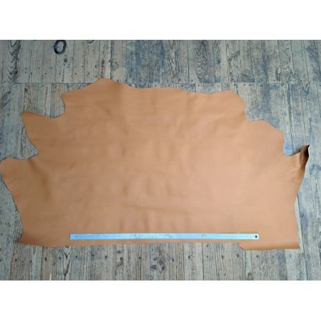 Bande de cuir de vachette lisse - miel - maroquinerie - Cuir en stock