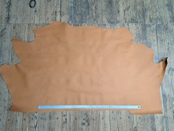 Bande de cuir de vachette lisse - miel - maroquinerie - Cuir en stock