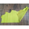 Morceau de cuir de vachette grainée - Jaune citron - Cuir en Stock