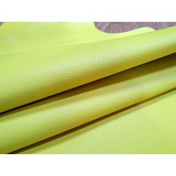 Demi-peau de cuir de vachette tannage ferme - jaune citron - cuirenstock