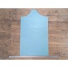 morceau rectangulaire 82x52 cm - bleu ciel - petits grains - cuir en stock