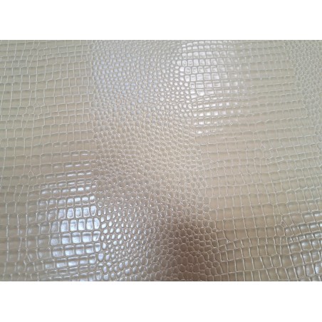 morceau rectangulaire 82x52 cm - crème - caïman - cuirenstock