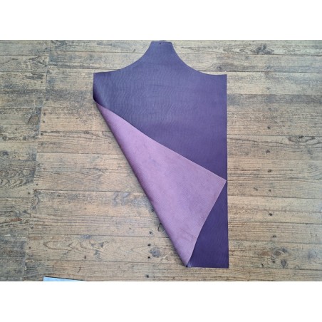 Morceau unique 82x59 - N°11 - Lézard - Violet - Cuir en Stock