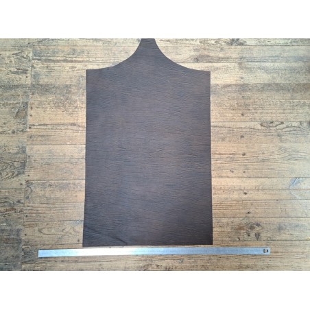 morceau rectangulaire 82x52 cm - effet écorce - marron - cuir en stock