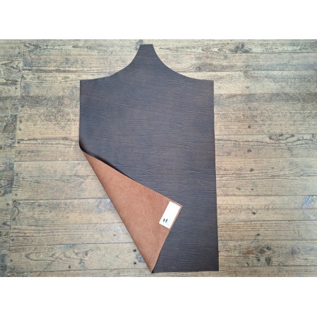 morceau rectangulaire 82x52 cm - effet écorce - marron - cuirenstock
