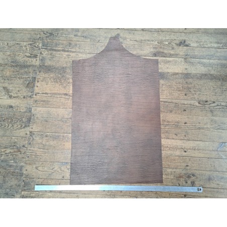morceau rectangulaire 82x52 cm - effet écorce - bronze - cuir en stock