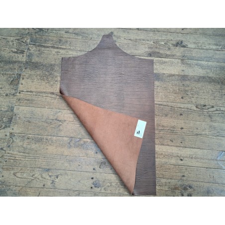 morceau rectangulaire 82x52 cm - effet écorce - bronze - cuirenstock