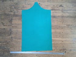 morceau rectangulaire 82x52 cm - nubuck - bleu vert - cuir en stock