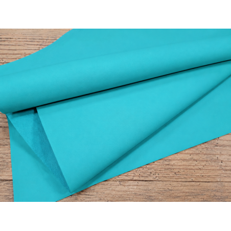 morceau rectangulaire 82x52 cm - nubuck - bleu vert - cuirenstock