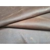 Croûte de cuir de vache tannage végétal cirée brun vieilli