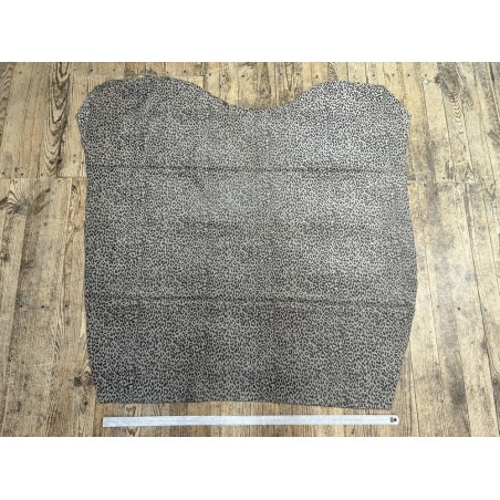 Peau de veau velours façon léopard brun - Cuir en Stock