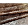Bande de cuir de veau - effet croco - marron vieilli - maroquinerie - Cuirenstock