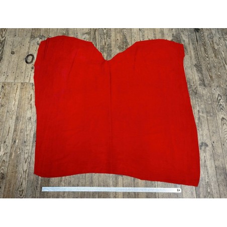 Grande peau de veau velours rouge racing - Cuir en Stock