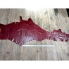 Bande de cuir de vachette pullup - végétal - rouge - maroquinerie - Cuir en Stock