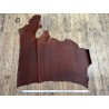 Recto verso peau cuir de vachette pull up brun rouge Cuir en stock