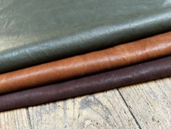 Lot de 3 peaux uniques - cuir stretch - E - Cuir en Stock