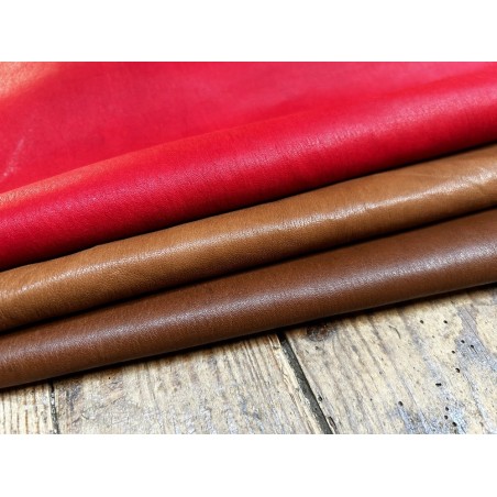 Lot de 3 peaux uniques - cuir stretch - K - Cuir en Stock