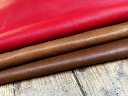 Lot de 3 peaux uniques - cuir stretch - K - Cuir en Stock