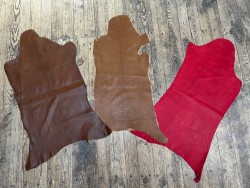 Lot de 3 peaux uniques - cuir stretch - K - Cuir en Stock