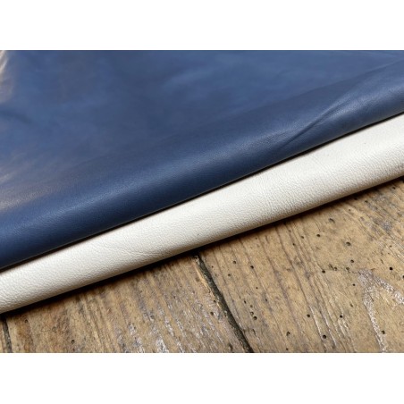 Lot de 2 peaux uniques - Cuir d'agneau et de mouton -K- Cuir en Stock