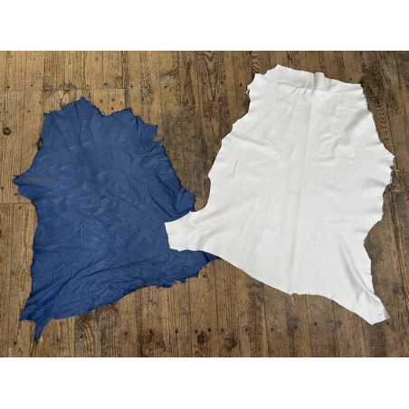 Lot de 2 peaux uniques - Cuir d'agneau et de mouton -K- Cuir en Stock