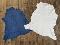 Lot de 2 peaux uniques - Cuir d'agneau et de mouton -K- Cuir en Stock
