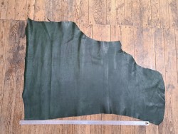 Morceau de cuir de veau - Vert anglais - Cuirenstock