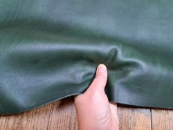 demi peau de cuir de veau - vert anglais - cuirenstock