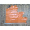 Grand morceau de cuir de vachette ciré pullup - Mandarine