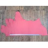 Bande de cuir de taurillon - gros grain - couleur rose - Cuir en stock