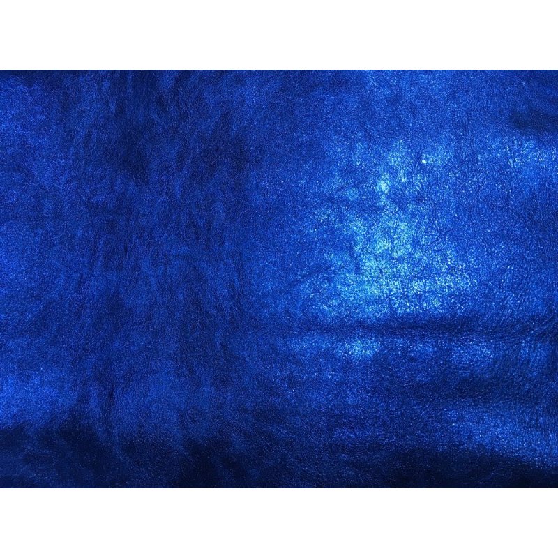 peau cuir agneau métallisé bleu cuir en stock peau cuir agneau métallisé bleu cuir en stock