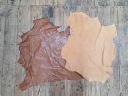 Lot de 2 peaux de cuir d'agneaux - Bonnes affaires