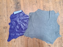 2 peaux de cuir de chèvre et d'agneau - Bonne affaire - Cuir en Stock