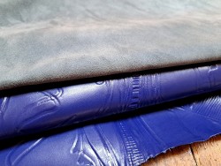 2 peaux de cuir de chèvre et d'agneau - Bonne affaire - Cuir en Stock