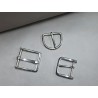 LOT de 3 boucles de ceinture - H - Nickelé - Cuirenstock